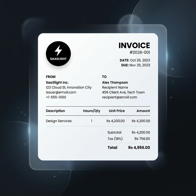 Professional Invoice Example